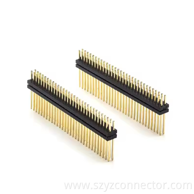 1.27mm Pitch Pin Header Connector Dual Row Dual plastic Straight SQ0.4mm H1.0mm2 230P (1)